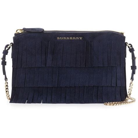 burberry peyton fringed suede crossbody bag|BURBERRY Suede Fringe Peyton Crossbody Clutch Bag Blue .